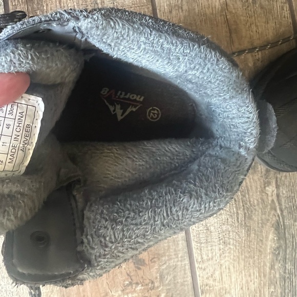 NORTIV Men's Winter Boots Mid Ankle Non Slip Insulated Warm Hiking Snow Boots - Picture 4 of 13